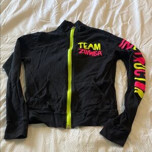 Zumba Fitness Instructor Black Jacket with Neon Accents